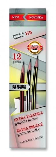 Zestaw ołówków giętkich, HB, 12 sztuk 