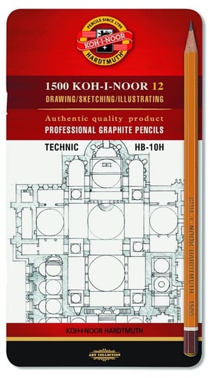Zestaw ołówków HB-10H technic Koh-I-Noor
