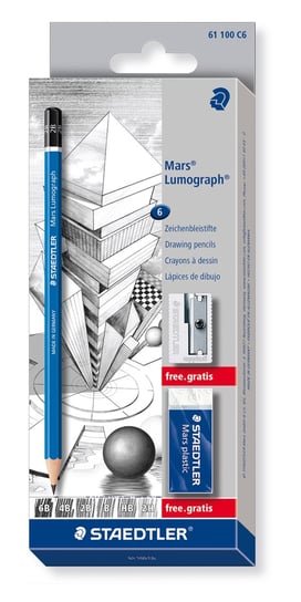 Zestaw ołówków Mars Lumograph, sześciokątny, 6 sztuk Staedtler
