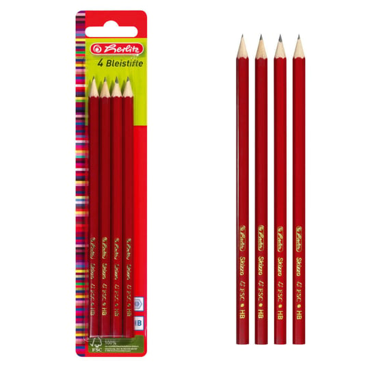 Zestaw ołówków ołówek drewniany HB 4szt HERLITZ Herlitz