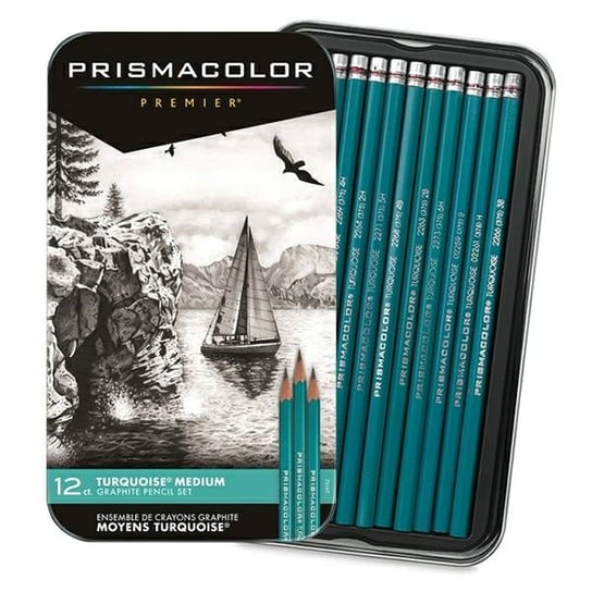 Zestaw Ołówków Prismacolor 4B-6H (12Szt) Turquoise PRISMACOLOR