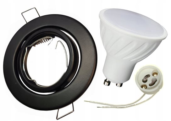 ZESTAW OPRAWA HALOGENOWA CZARNA RUCH LED GU10 4W LED-ONE