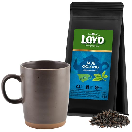 Zestaw Orientalnej Czarnej Herbaty Liściastej Jade Oolong Loyd + kubek Loyd Tea