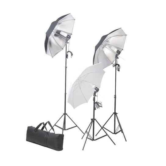 Zestaw oświetleniowy do studio ze statywami i parasolkami vidaXL