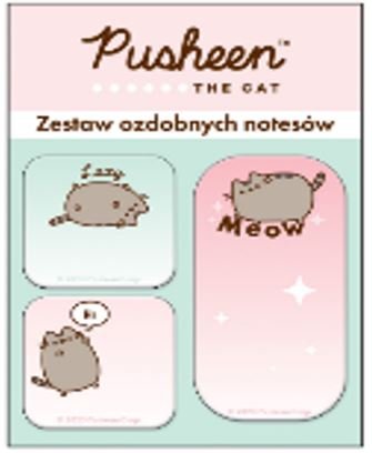 Zestaw ozdobnych notesów Pusheen The Cat 30k 77 gram, 1 szt 3 x 3 cm + 2 szt.  3 x 6 cm St.Majewski
