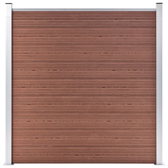 Zestaw paneli ogrodzeniowych 180x186 cm, brązowy / AAALOE Inna marka