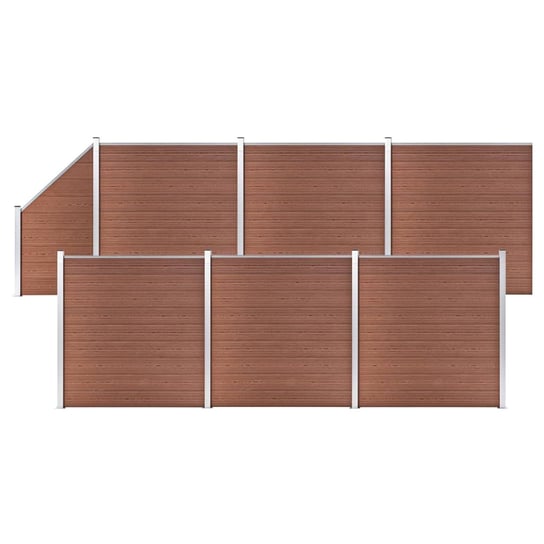 Zestaw paneli ogrodzeniowych WPC, brązowy, 1138x18 / AAALOE Inna marka