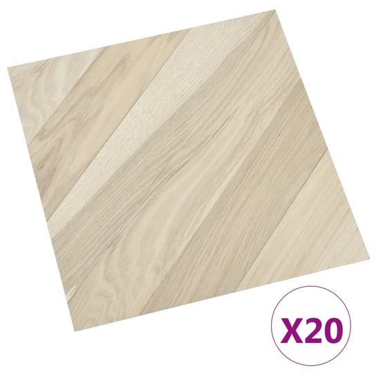 Zestaw paneli podłogowych PVC 30,5x30,5 cm, beżowe / AAALOE Inna marka