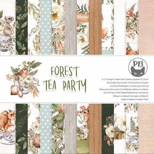 Zestaw papierów 15x15 cm Forest Tea Party Piątek Trzynastego - P13