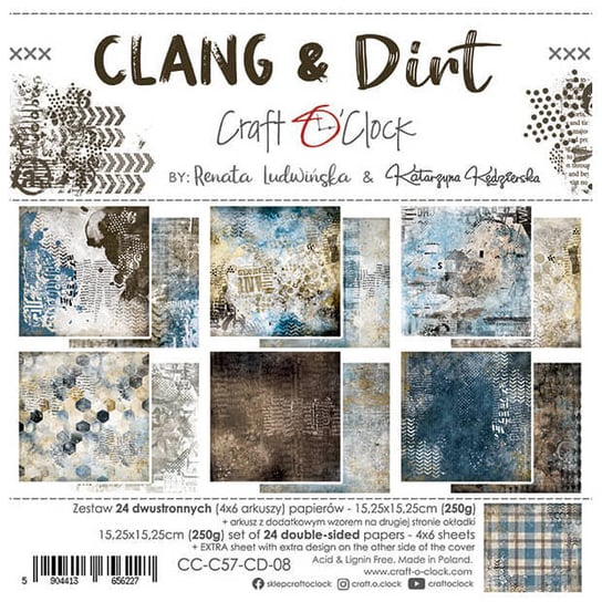 Zestaw papierów 15x15 - Craft o'clock - Clang & Dirt Craft O'Clock