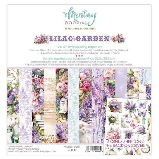 Zestaw papierów 30x30 - Mintay - Lilac Garden Mintay Papers