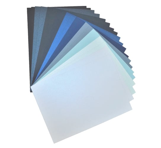 Zestaw papierów ozdobnych kolorowych A4 niebieskich 20 ark. - wycinanka na plastykę do przedszkola do szkoły do scrapbookingu Netuno