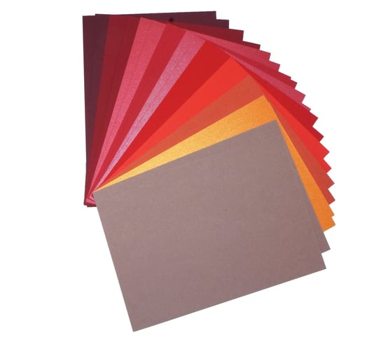 Zestaw papierów ozdobnych kolorowych A5 czerwonych 20 ark. - wycinanka na plastykę technikę Netuno
