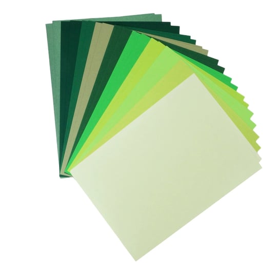 Zestaw papierów ozdobnych kolorowych A5 zielonych 20 ark. - wycinanka na plastykę technikę Netuno