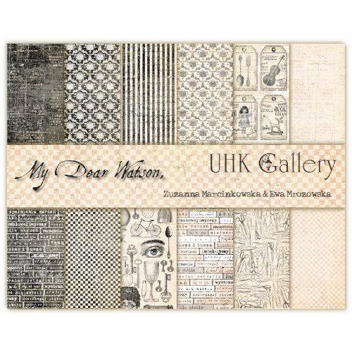Zestaw papierów ozdobnych, My Dear Watson, 30x30 cm UHK Gallery