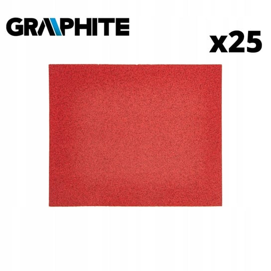 Zestaw papierów ściernych 230 x 280 mm, K100-K200 25 sztuk GRAPHITE Graphite