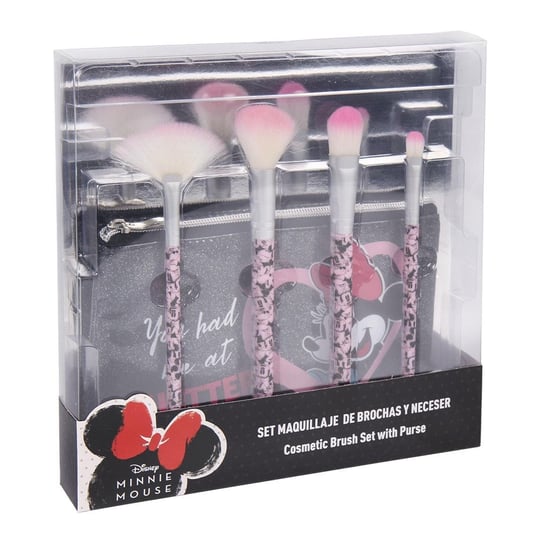 Zestaw pędzli + kosmetyczka Minnie Disney - produkt licencyjny Kemis - House of Gadgets