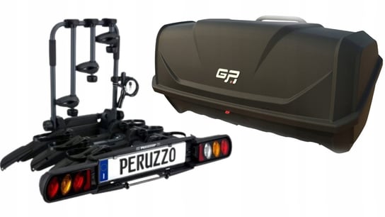 Zestaw Peruzzo GP box oraz bagażnik rowerowy Peruzzo Como 3 Pure Instinct Peruzzo