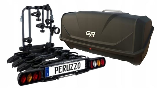 Zestaw Peruzzo GP box oraz bagażnik rowerowy Peruzzo Como 4 Pure Instict Peruzzo