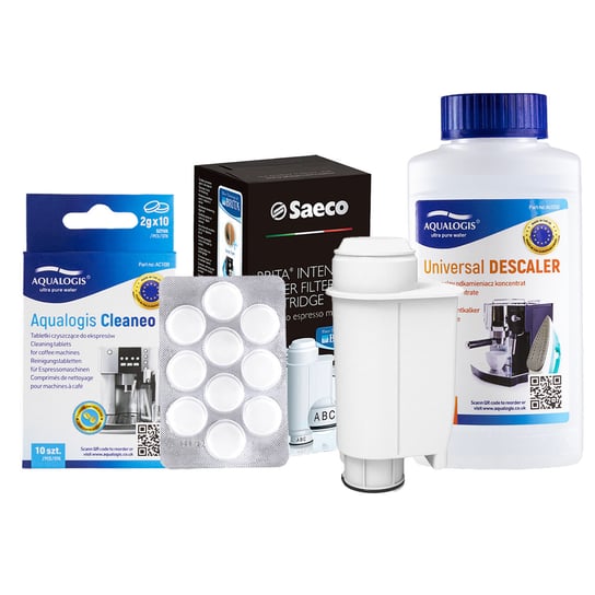 Zestaw Philips - Filtr Philips Intenza+ CA6702, Uniwersalny Odkamieniacz 250ml, Cleaneo Aqualogis