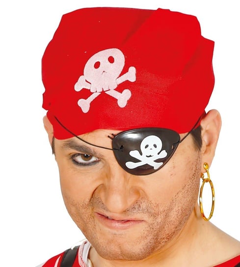 Zestaw pirata dodatki (bandana, opaska, kolczyk) ABC