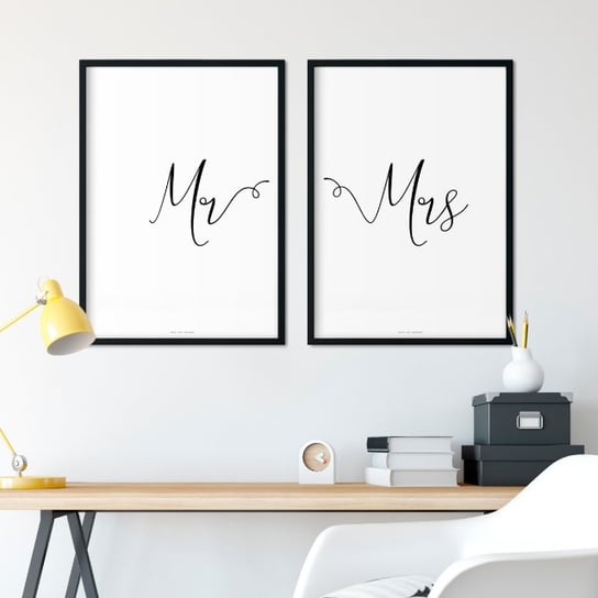 Zestaw plakatów Mr & Mrs II, 30x40 cm Love The Journey