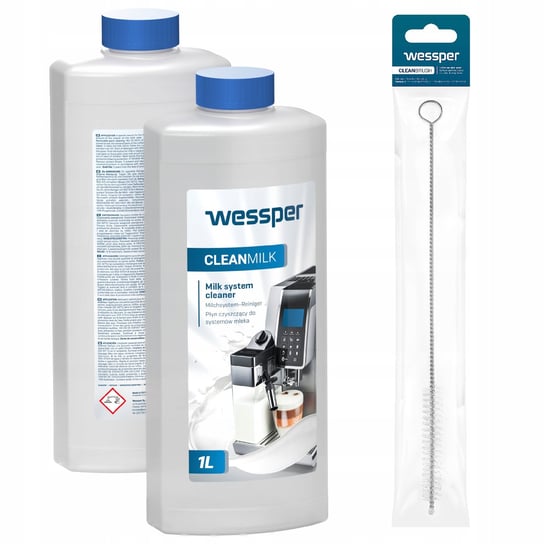 Zestaw Płyn Czyszczący System Spieniania Mleka Wessper Cleanmilk, 1 L + Czyścik Wessper
