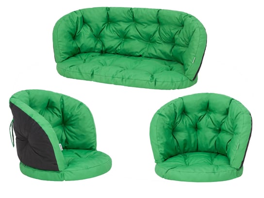 Zestaw poduszek na meble ogrodowe rattanowe, Amanda Standard, Zielony Oxford HobbyGarden