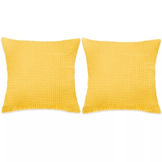 Zestaw poduszek ozdobnych z weluru MWGROUP, żółty, 60x60 cm, 2 szt. vidaXL