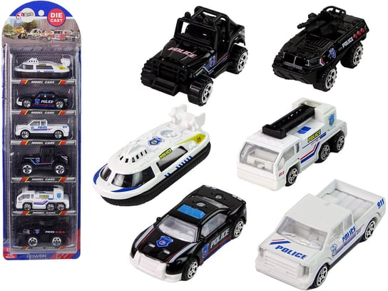 Zestaw Pojazdów Auta Policja Resoraki 1:64 Lean Toys