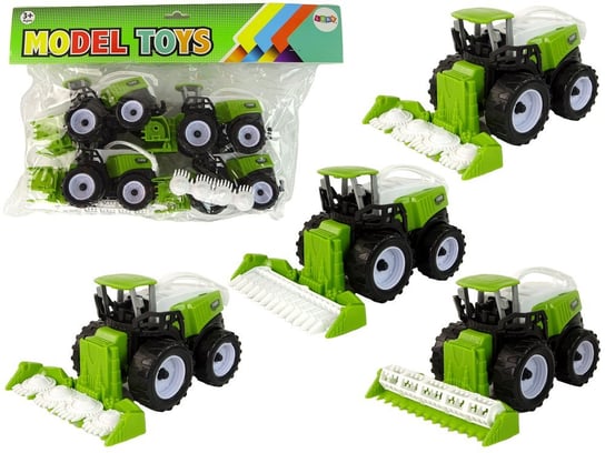 Zestaw Pojazdów Farmerskich Zielone Traktory 4 Ele Lean Toys
