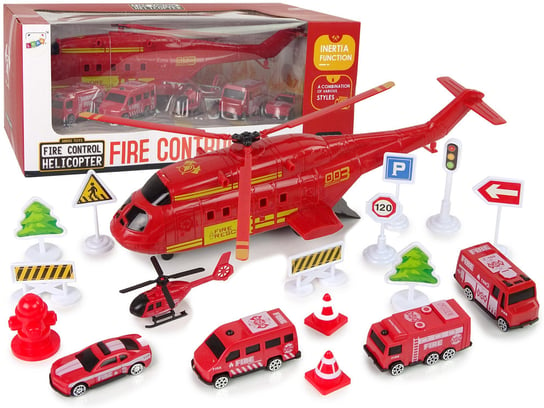Zestaw Pojazdów Straż Pożarna Wóz Strażacki Helikopter Ratunkowy Inna marka