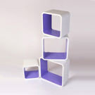 Zestaw półek VG Line Cube 02, biały, fioletowy VG Line