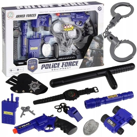 Zestaw policyjny mały policjant kajdanki pistolet pałka SuperZabaweczki