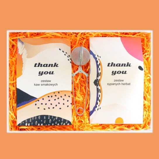 Zestaw prezentowy dla bliskiego Thank You Box Z KAWĄ I HERBATĄ. Zestaw 10 herbat sypanych Cup&You
