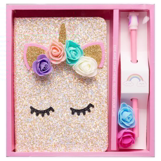 Zestaw prezentowy notes+długopis glitter Empik