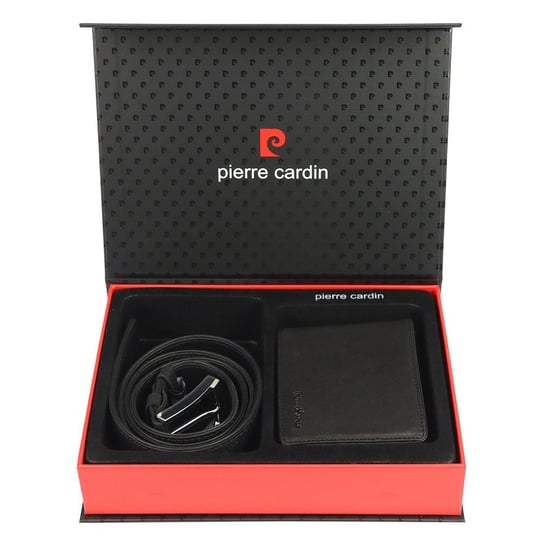 Zestaw prezentowy portfel +pasek Pierre Cardin ZG-104 Czarny Pierre Cardin