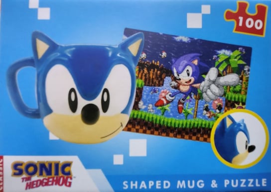 Zestaw prezentowy Sonic the Hedgehog: kubek 3D plus puzzle Inny producent