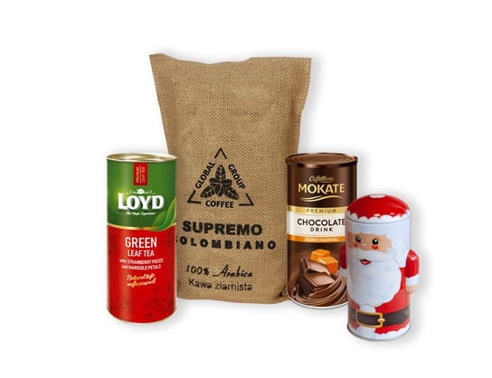 Zestaw Prezentowy Świąteczny Kawa Ziarnista Czekolada Global Coffee Group
