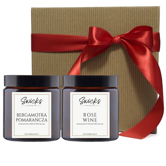 Zestaw prezentowy świeczki zapachowe 2x120 ml BERGAMOTKA POMARAŃCZA, ROSE WINE Inna marka