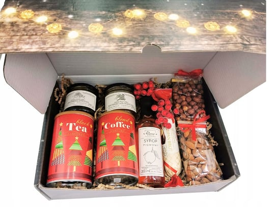 Zestaw Prezentowy W Pudełku Z Kawą I Herbatą - Czerwony, Upominek Na Święta AMD Gifts