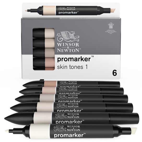 Zestaw promarkerów, Winsor&Newton, 6 sztuk Winsor & Newton