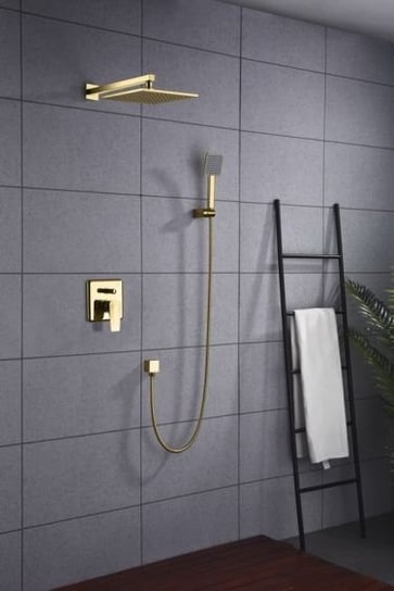Zestaw prysznicowy podtynkowy z deszczownicą i prysznicem  MONACO  MON-ZKP.150 kolor ZŁOTY Inna marka