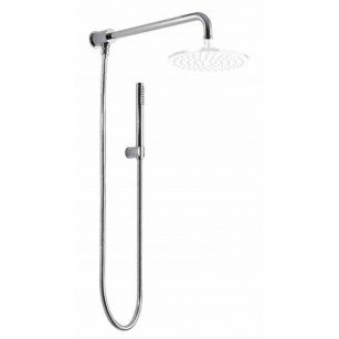 Zestaw prysznicowy z przełącznikiem ciśnienia z okrągłym prysznicem ręcznym, ramię 40 cm BAGNOCLIC