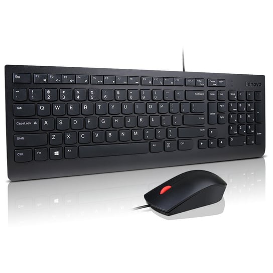 Zestaw przewodowy mysz+klawiatura Lenovo Essential czarny DO PRACY BIURA Lenovo