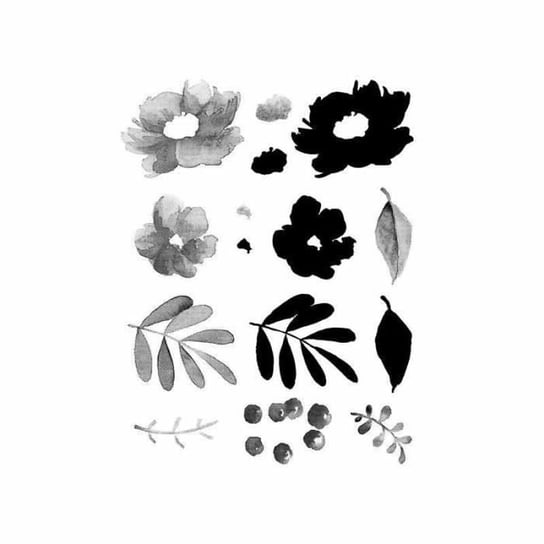 Zestaw przezroczystych stempli - ARTEMIO - W ogrodzie kwiatowym - Zainteresowania twórcze - Mieszane Inna marka