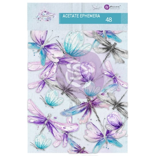 Zestaw przezroczystych wyciętych elementów Prima Marketing Aquarelle Dreams - DRAGONFLIES 48 szt. Finnabair