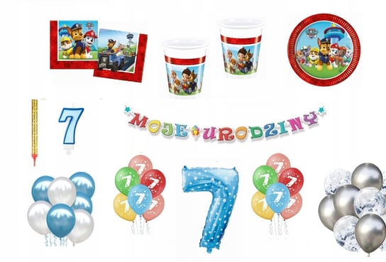 Zestaw Psi Patrol 7 Urodziny Balony Inna marka