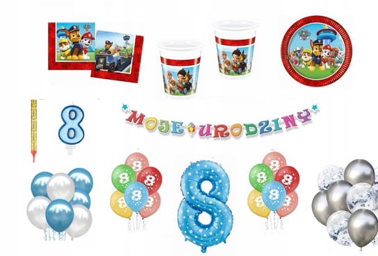 Zestaw Psi Patrol 8 Urodziny Balony Inna marka