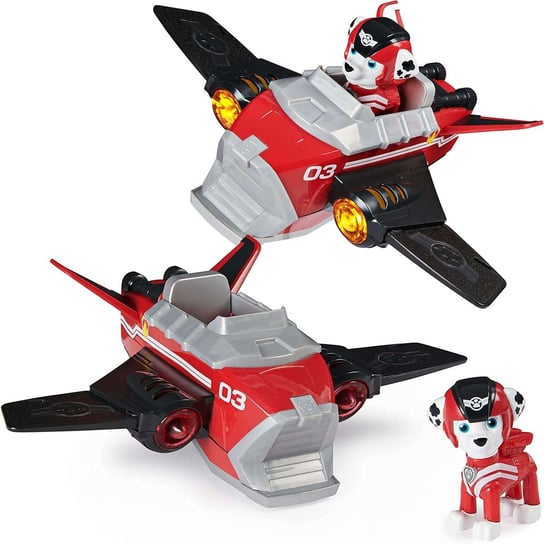 Zestaw Psi Patrol Jet Rescue odrzutowiec + figurka Marshall światło/dźwięk Spin Master